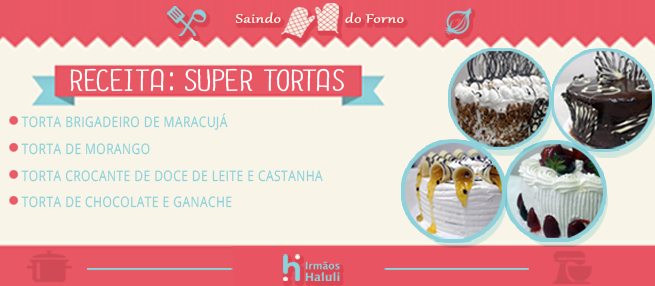 Receita: Super tortas para festas